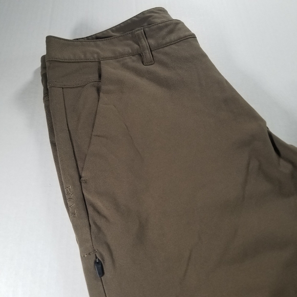 BYLT Everyday 2.0 Pants Men's Large 33 Green Chino Performance Golf Stretch 30" - Picture 6 of 11